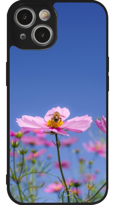 Coque iPhone 14 - Silicone rigide noir Bee on a flower 2026