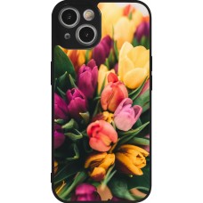 Coque iPhone 14 - Silicone rigide noir Bouquet of tulips 2026