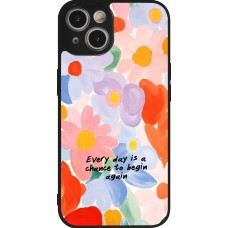 Coque iPhone 14 - Silicone rigide noir Every day is a chance 2026