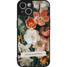 Coque iPhone 14 - Silicone rigide noir Full Bloom 2026