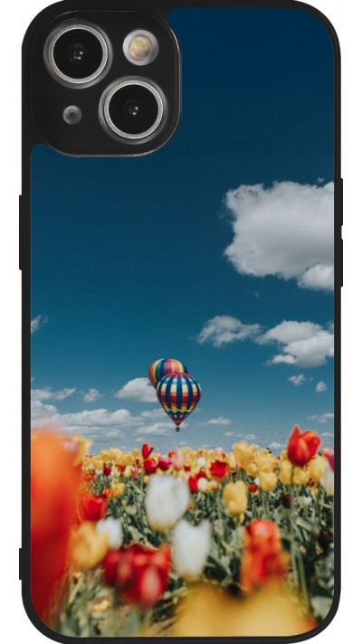 Coque iPhone 14 - Silicone rigide noir Hot air balloon 2026