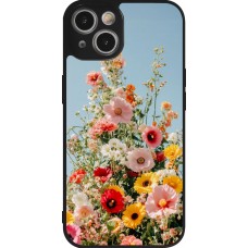 Coque iPhone 14 - Silicone rigide noir Spring flowers 2026