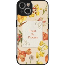Coque iPhone 14 - Silicone rigide noir Trust the process 2026