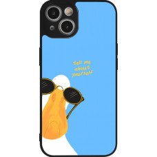 Coque iPhone 14 - Silicone rigide noir Tell me about yourself Summer 2026
