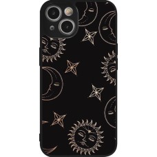 iPhone 14 Case Hülle - Silikon schwarz Suns and Moons