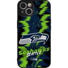 Coque iPhone 14 - Silicone rigide noir Super Bowl 26 Seattle 2