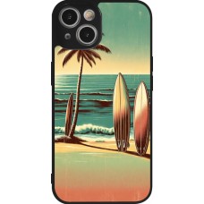 iPhone 14 Case Hülle - Silikon schwarz Surf Paradise