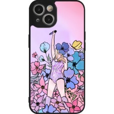iPhone 14 Case Hülle - Silikon schwarz Taylor Swift Sketch - Pink