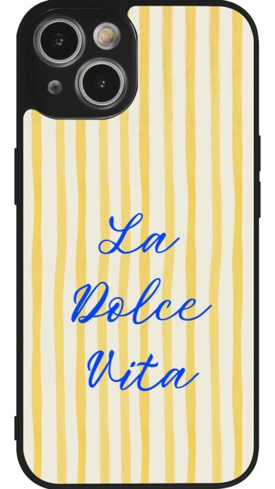Coque iPhone 14 - Silicone rigide noir The good life 2026
