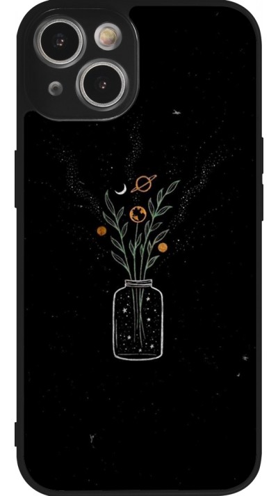 Coque iPhone 14 - Silicone rigide noir Vase black