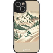 iPhone 14 Case Hülle - Silikon schwarz Vintage Skiberg