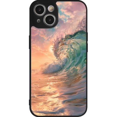 iPhone 14 Case Hülle - Silikon schwarz Wave Sunset