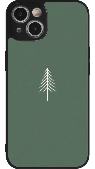 Coque iPhone 14 - Silicone rigide noir Christmas 22 minimalist tree