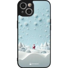 iPhone 14 Case Hülle - Silikon schwarz Weihnachten 2023 Kleiner Vater Schneeflocke