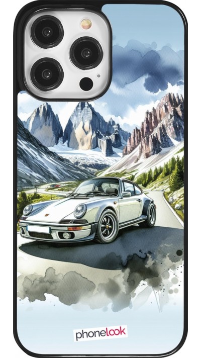 iPhone 14 Pro Max Case Hülle - Porsche 911 Berg Aquarell