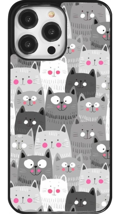 iPhone 14 Pro Max Case Hülle - Katzenschwärme