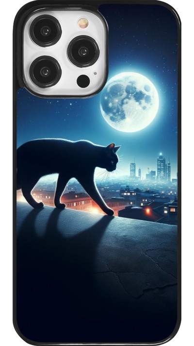 iPhone 14 Pro Max Case Hülle - Schwarze Katze unter dem Vollmond