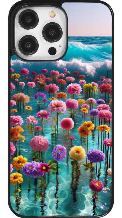 iPhone 14 Pro Max Case Hülle - Blumenmeer Wellen
