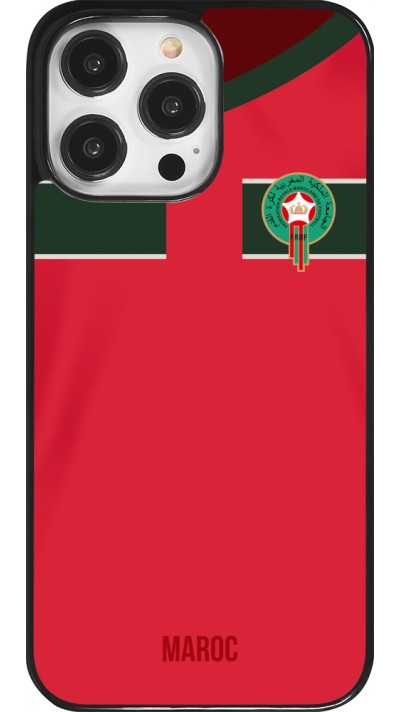 Coque iPhone 14 Pro Max - Maillot de football Maroc 2022 personnalisable