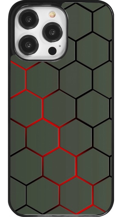 Coque iPhone 14 Pro Max - Geometric Line red