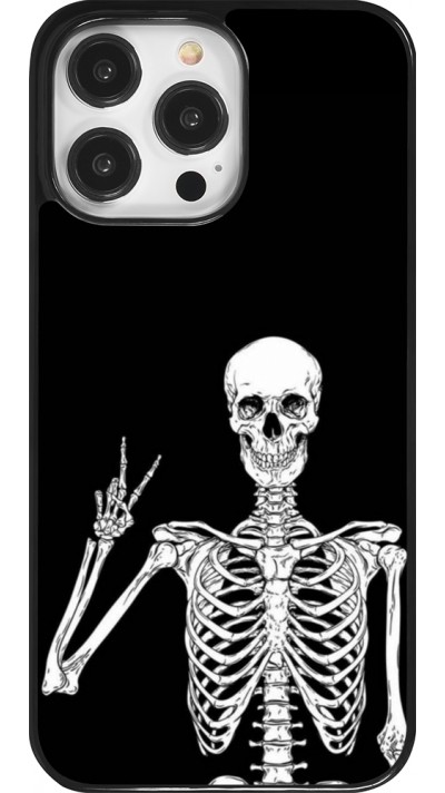 Coque iPhone 14 Pro Max - Halloween 2023 peace skeleton