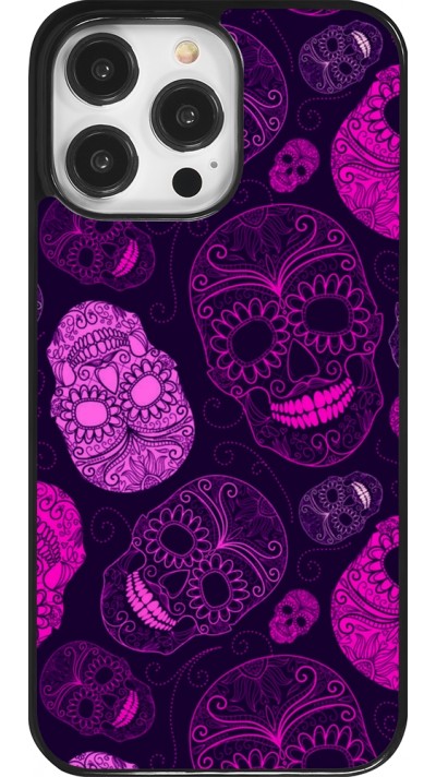 Coque iPhone 14 Pro Max - Halloween 2023 pink skulls