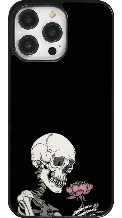 Coque iPhone 14 Pro Max - Halloween 2023 rose and skeleton