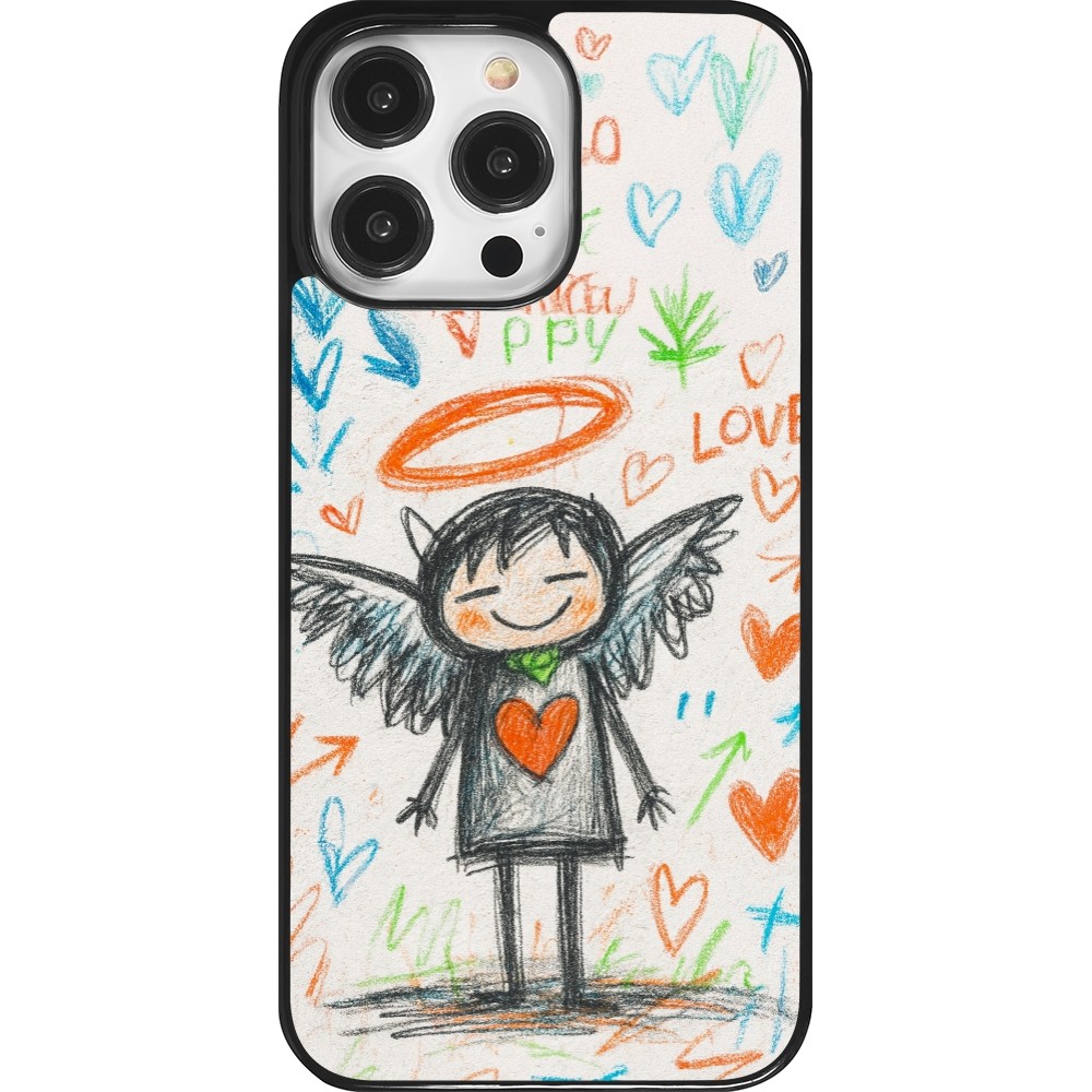 iPhone 14 Pro Max Case Hülle - Little Angel Sketch Love
