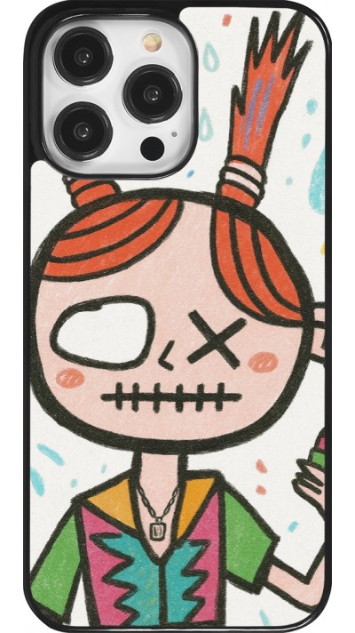 iPhone 14 Pro Max Case Hülle - Little Girl Sketch