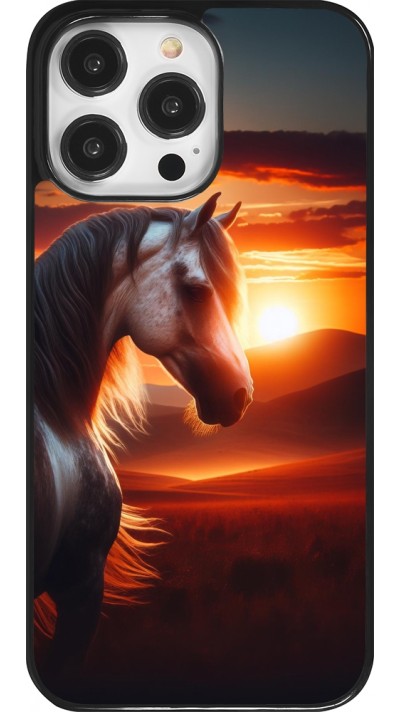 iPhone 14 Pro Max Case Hülle - Majestätischer Sonnenuntergang Pferd