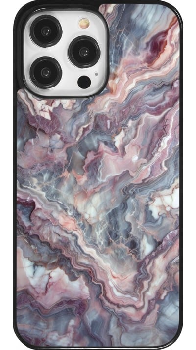 iPhone 14 Pro Max Case Hülle - Violetter silberner Marmor