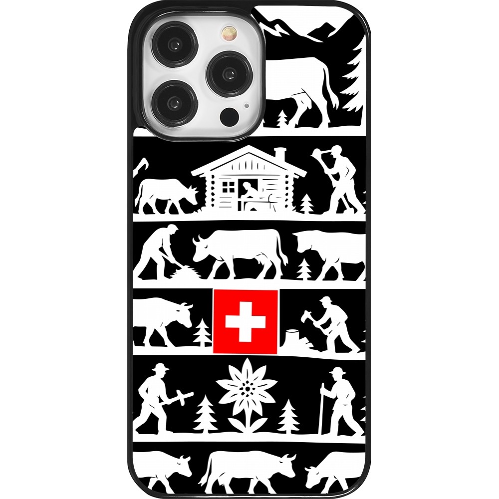 Coque iPhone 14 Pro Max - Poya Suisse 1 noir