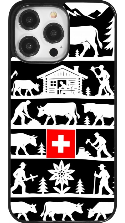 Coque iPhone 14 Pro Max - Poya Suisse 1 noir