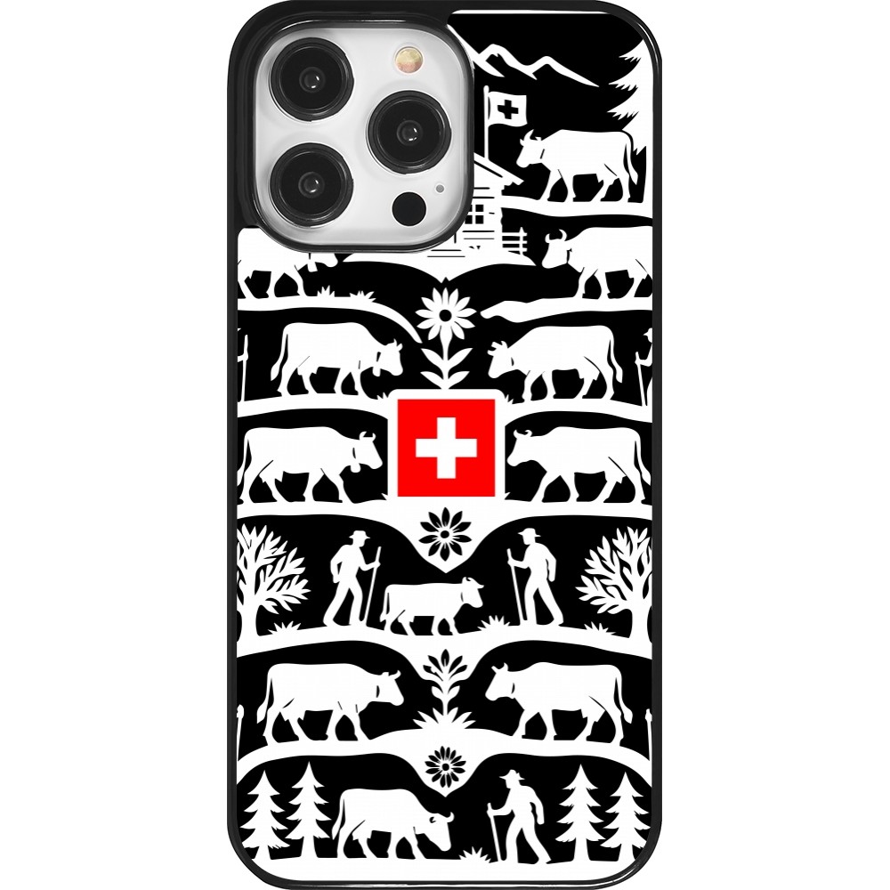 Coque iPhone 14 Pro Max - Poya Suisse 3 noir
