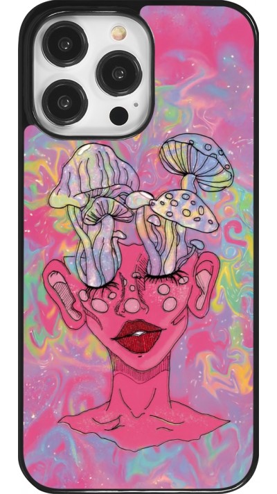 iPhone 14 Pro Max Case Hülle - Psychedelic pink mushroom
