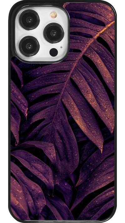 iPhone 14 Pro Max Case Hülle - Purple Light Leaves