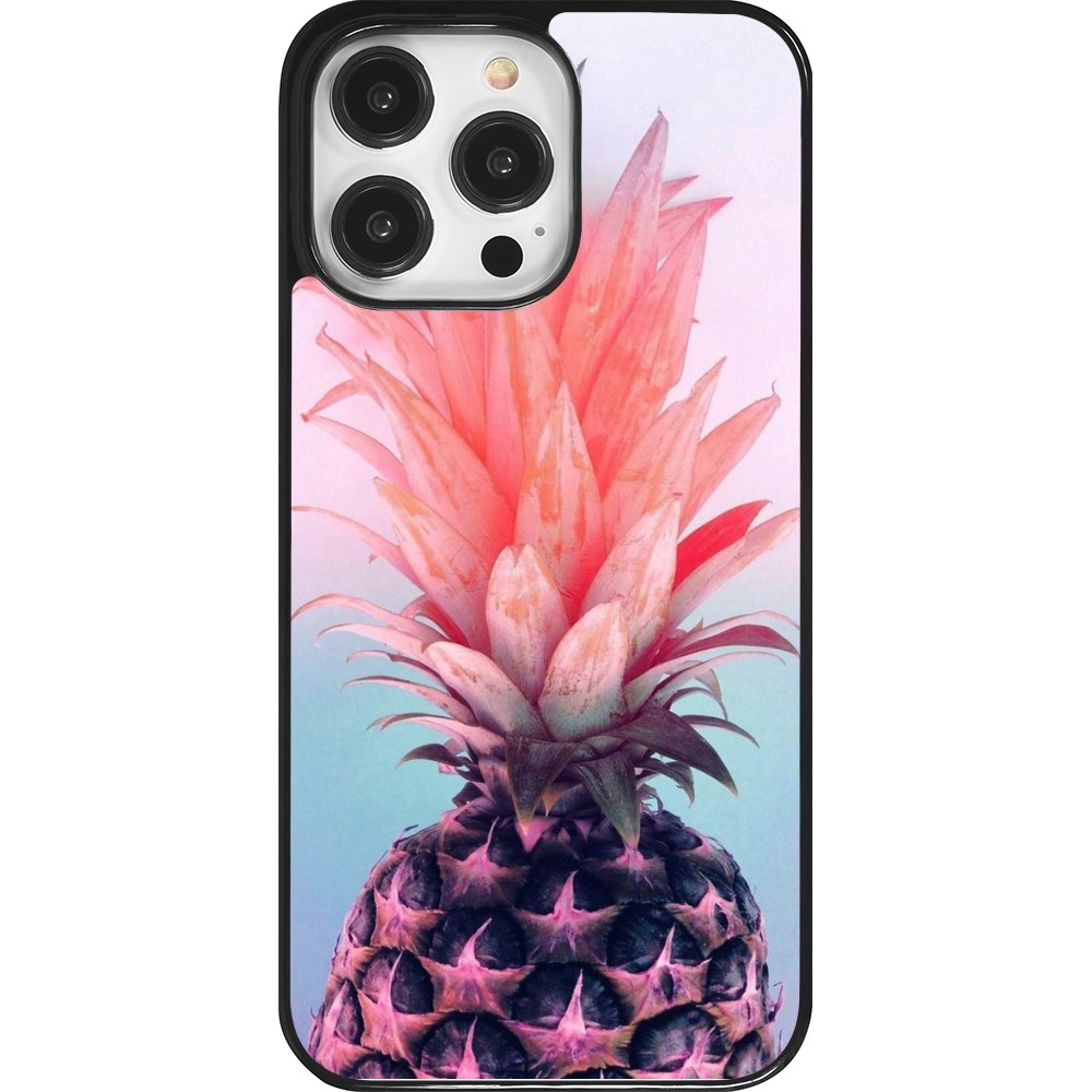 iPhone 14 Pro Max Case Hülle - Purple Pink Pineapple
