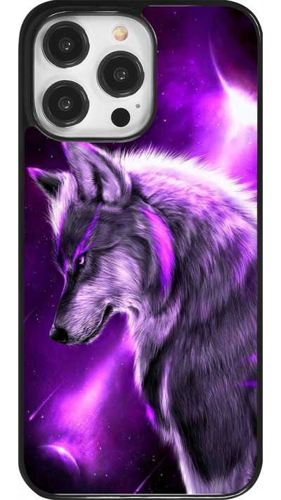 iPhone 14 Pro Max Case Hülle - Purple Sky Wolf