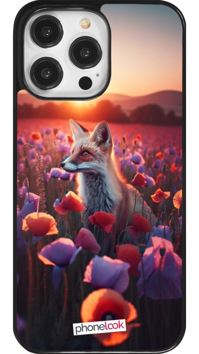 iPhone 14 Pro Max Case Hülle - Purpurroter Fuchs bei Dammerung