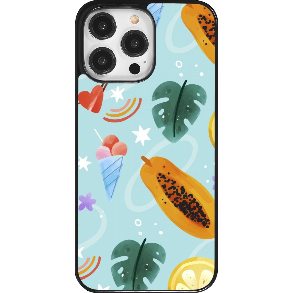 iPhone 14 Pro Max Case Hülle - Summer 2025 Pattern papaya