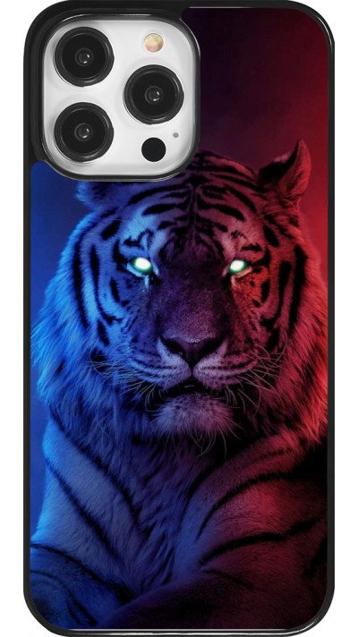 iPhone 14 Pro Max Case Hülle - Tiger Blue Red