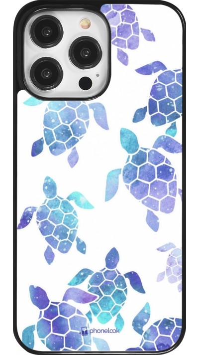 Coque iPhone 14 Pro Max - Turtles pattern watercolor