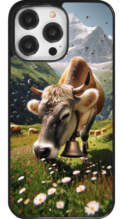 Coque iPhone 14 Pro Max - Vache montagne Valais