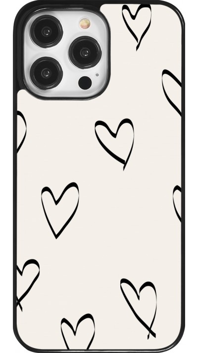Coque iPhone 14 Pro Max - Valentine 2023 minimalist hearts