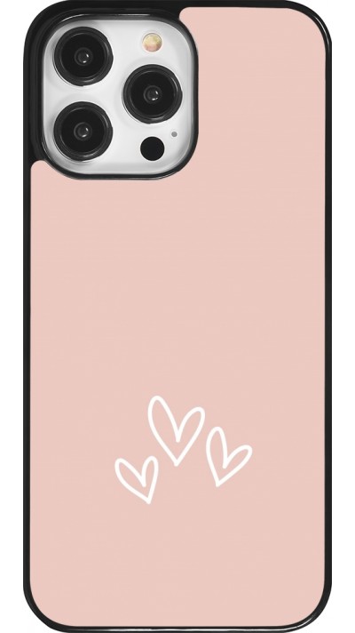 Coque iPhone 14 Pro Max - Valentine 2023 three minimalist hearts