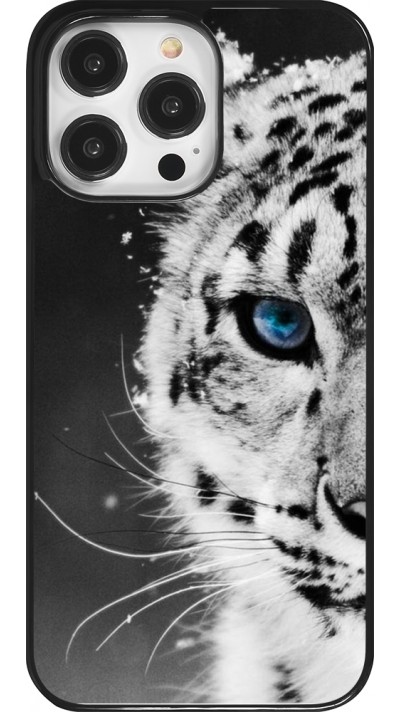 Coque iPhone 14 Pro Max - White tiger blue eye