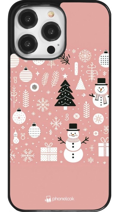 iPhone 14 Pro Max Case Hülle - Weihnachten 2024 Rose Schneemann Weihnachten