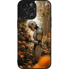 iPhone 14 Pro Max Case Hülle - Silikon schwarz Astronaut flowers 2025