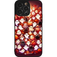 Coque iPhone 14 Pro Max - Silicone rigide noir Fantômes automne mignons
