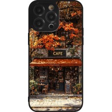 iPhone 14 Pro Max Case Hülle - Silikon schwarz Autumn 25 Coffee shop